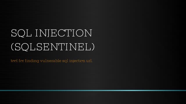 Sql injection (sqlsentinel)(1)