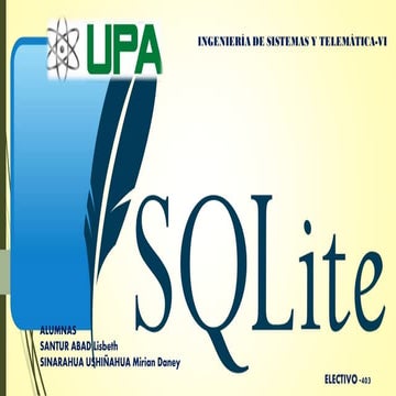 Conexion de base de datos sqlite | PPTX