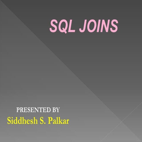 Sql joins | PPT
