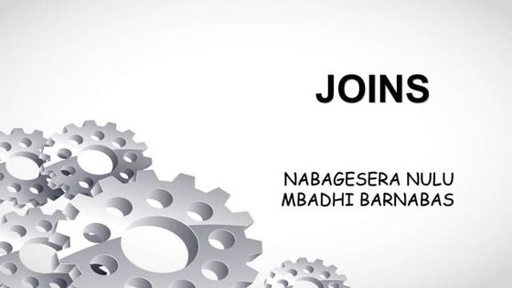Joins in SQL | PPT