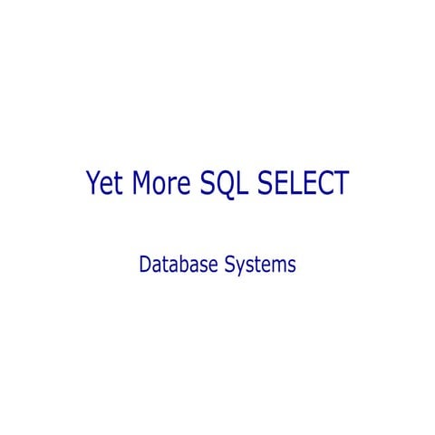 SQL Queries | PPT