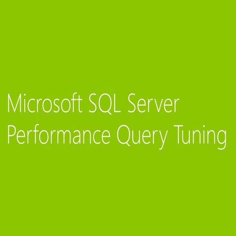 Sql performance tuning | PPT