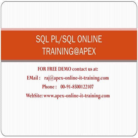 Sql pl