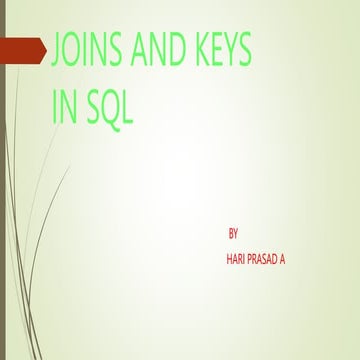 SQL PPT on joins | PPTX