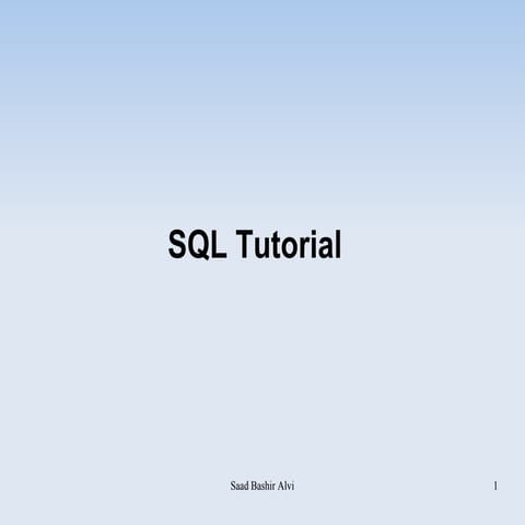 Sql presentation | PPT