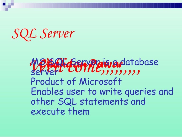 Sql presentation 1 by chandan