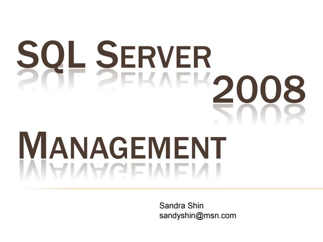 Sql Server | PPT