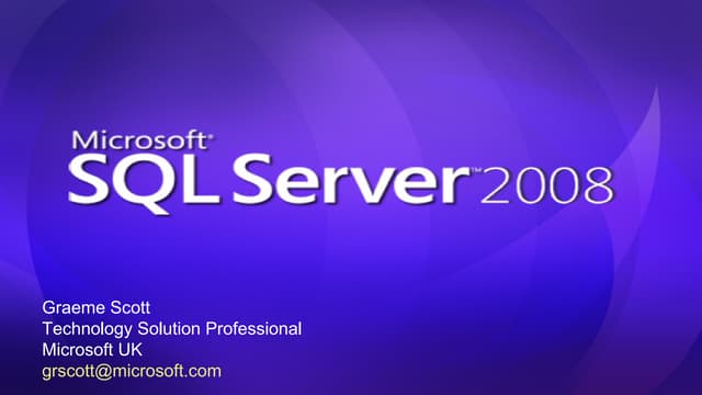 SQL Server 2008 Positioning