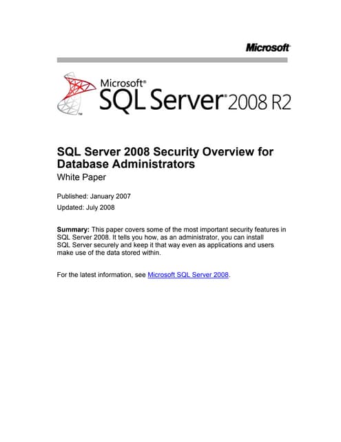 Sql server 2008 r2 security   overviewfor admins