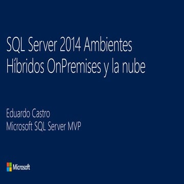SQL Server 2014 en ambientes hibridos