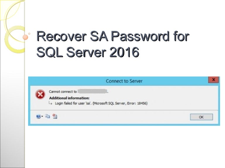 Sql Server Password Changer Serial Key