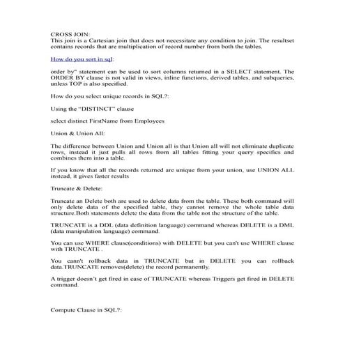 Sqlserver interview questions