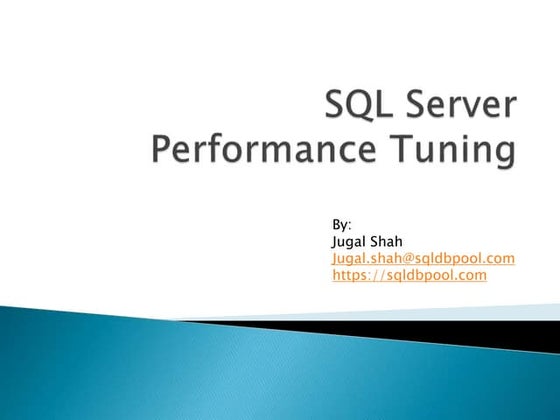 Sql server performance tuning
