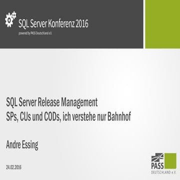 SQL Server Release Management - SPs, CUs und CODs, ich verstehe nur Bahnhof