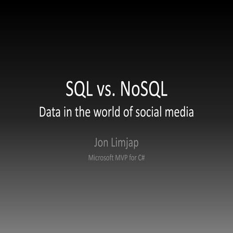 SQL vs NoSQL | PPT