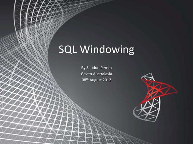 SQL Windowing