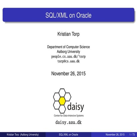 SQL/XML on Oracle | PPT