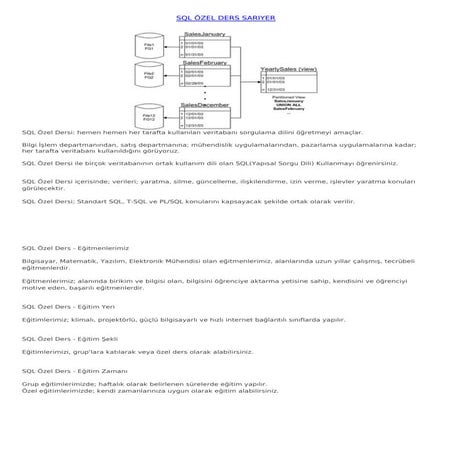 Sql özel ders sariyer