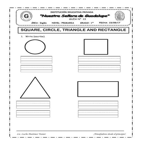 Square, circle, triangle amd rectangle 1ro | PDF