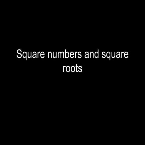 Square Numbers and Square Roots (White)