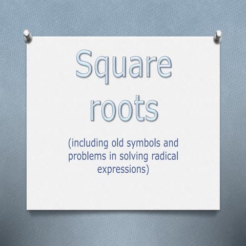 Square Roots