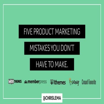 Product Marketing Mistakes