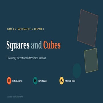 Comprehensive Grade 8 Mathematics Revision: Squares, Cubes, and Their ...