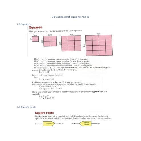 Squares and square roots (note 5)