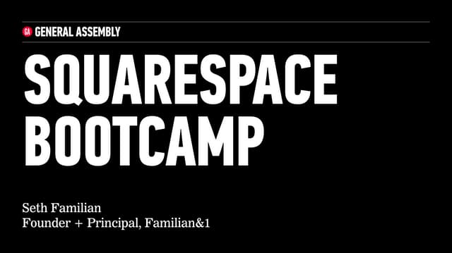 Squarespace bootcamp