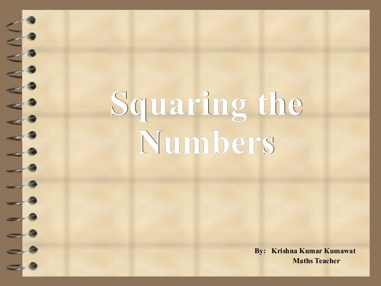 Squaring of numbers