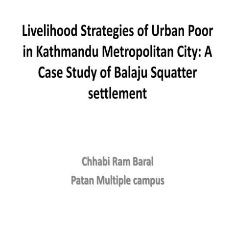 Squatters livelihood in_urban__kathmandu_nepal