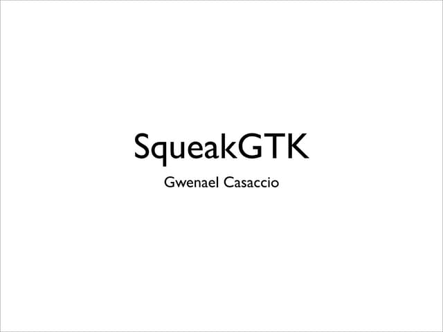 SqueakGTK