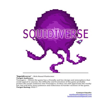 'Squidiverse' 10 point Design Document