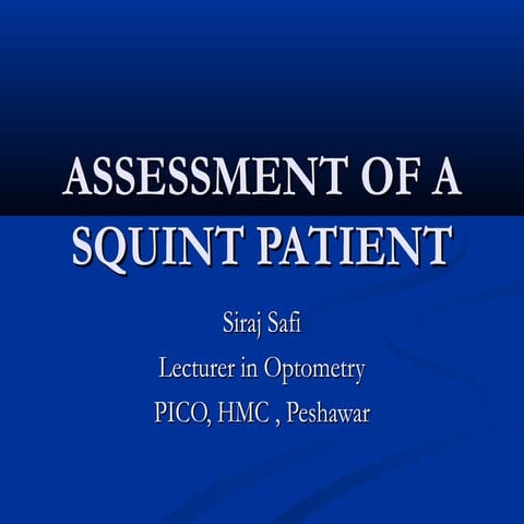Squint assessment