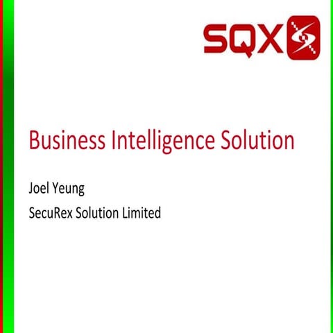 SQX's Business Analysis Portal presentation | PPTX