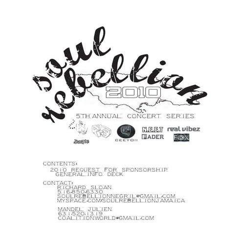 Soul Rebellion 2010 Sponsor Request Deck