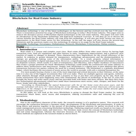 Blockchain for Real Estate Industry