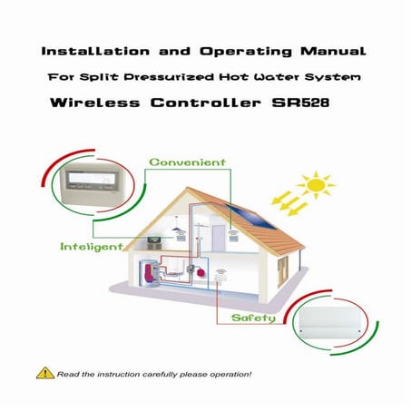 Sr528 Solar Water Heater Controller Manual Wireless Function
