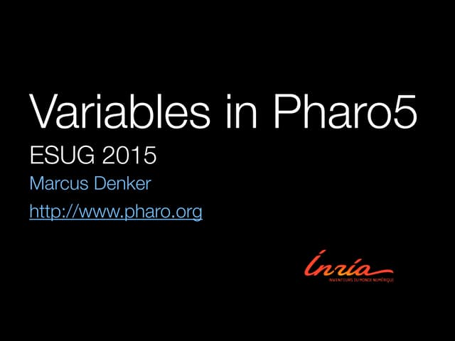 Variables in Pharo5