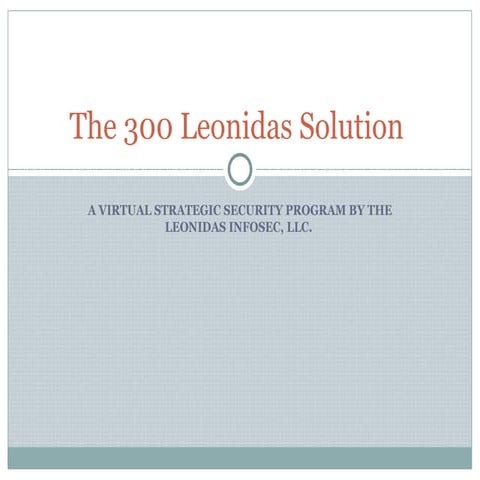 The 300 Leonidas Solution