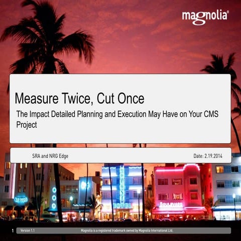 Measure Twice, Cut Once