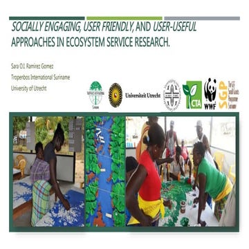 Socially engaging, user-friendly, and user-useful approaches in ecosystem ser...