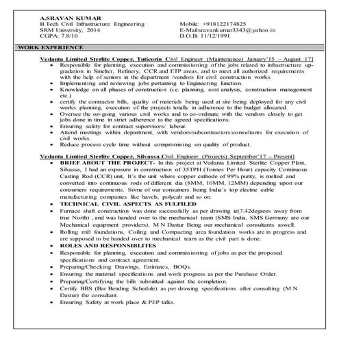 Sravan resume 