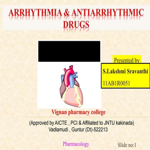 Arrhythmia & Antiarrhythmic Drugs