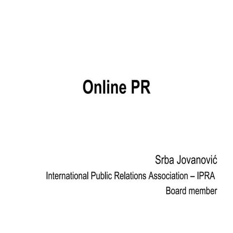 Online PR