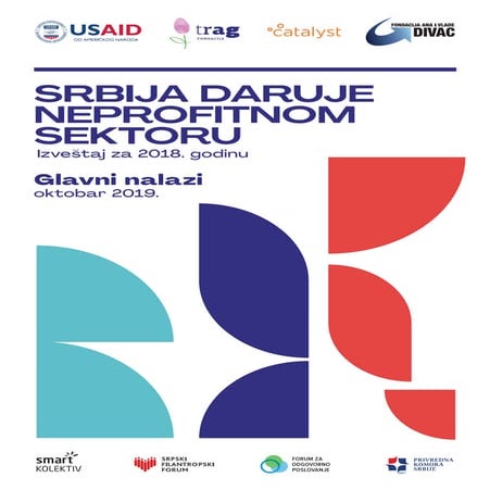 Srbija daruje neprofitnom sektoru, izveštaj za 2018. godinu
