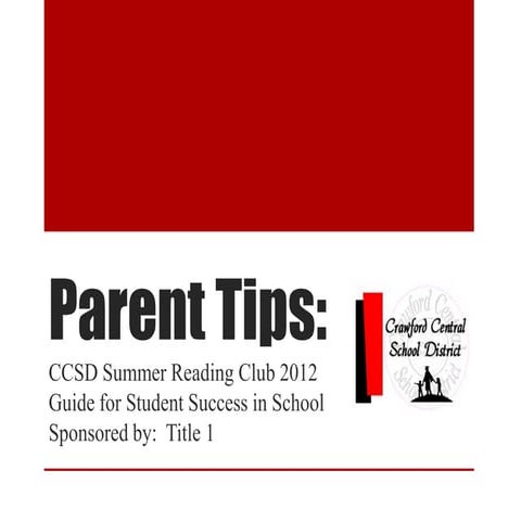 Tips for Success in School