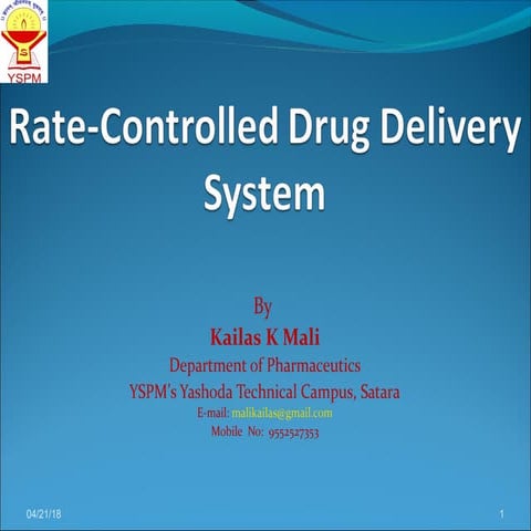 Rate-Controlled Drug Delivery System