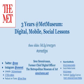 Werbeplanung.at SUMMIT 16 – Keynote 3 Years @MetMuseum – Digital, Mobile, Soc...