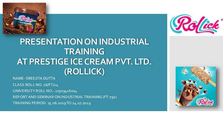 ICE CREAM INDUSTRIAL TRAINING PRESENTATION